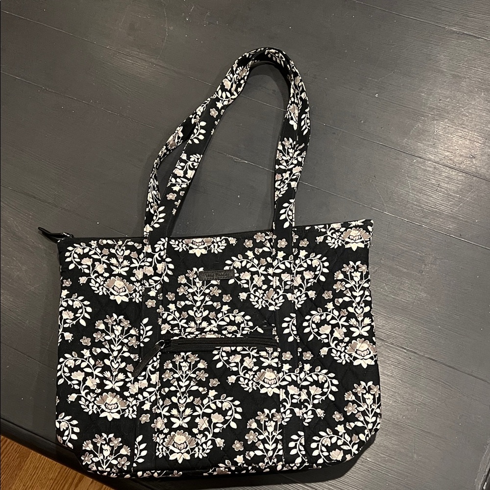 Vera Bradley Black and White Floral Tote
